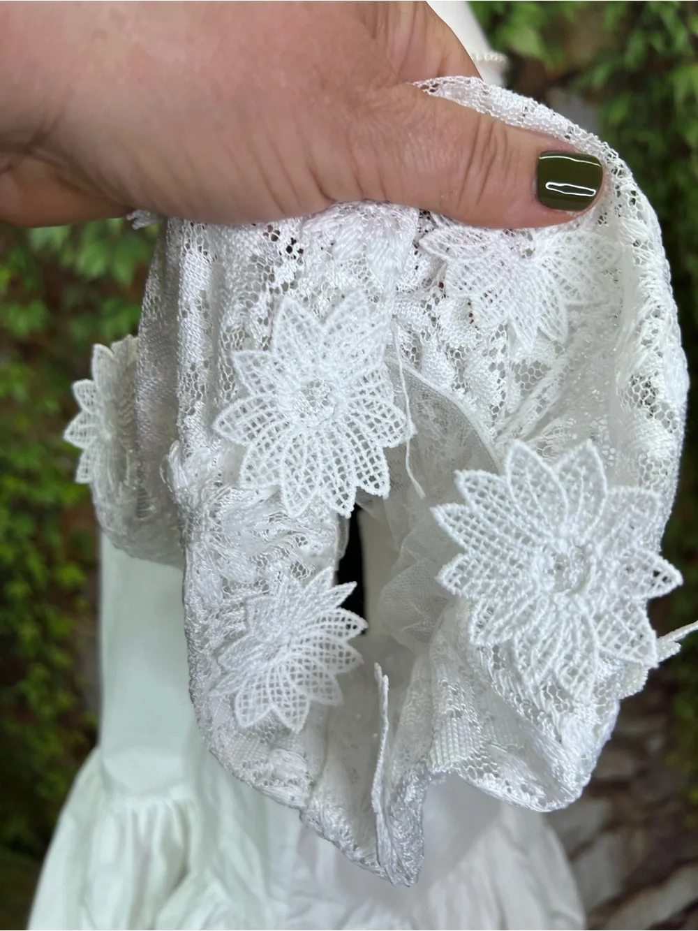 ZARA Lace Puff Sleeve Peplum Blouse, S